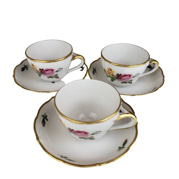 11 Piece Vintage Tea Coffee Set Bavaria, Excellent Vintage Condition Gold Trim - Picture 2 of 14